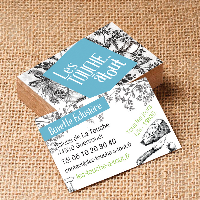 Carte de visite pour les Touche-a-tout