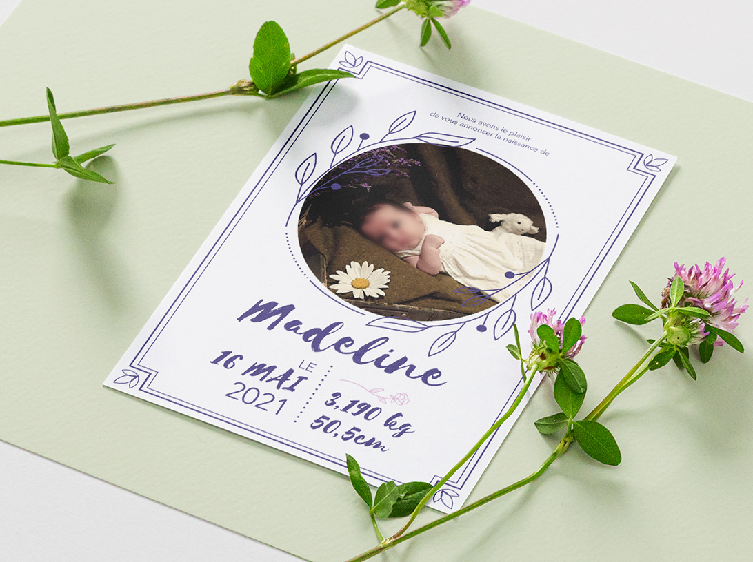 Faire-part de naissance en ligne