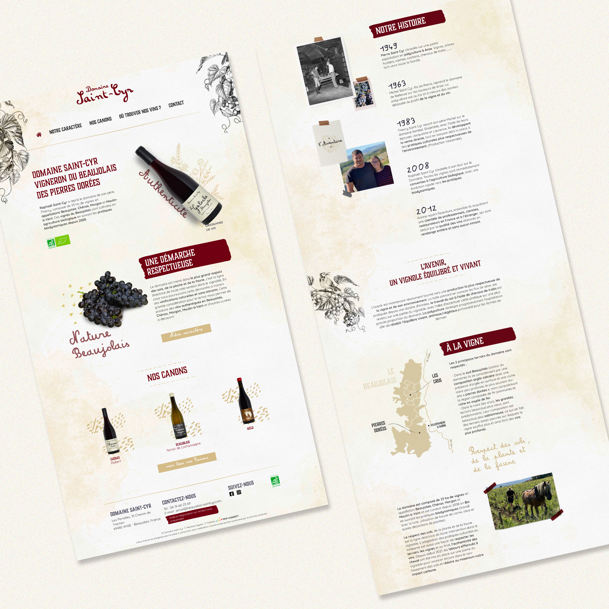 Création de site web pour artisan-vigneron