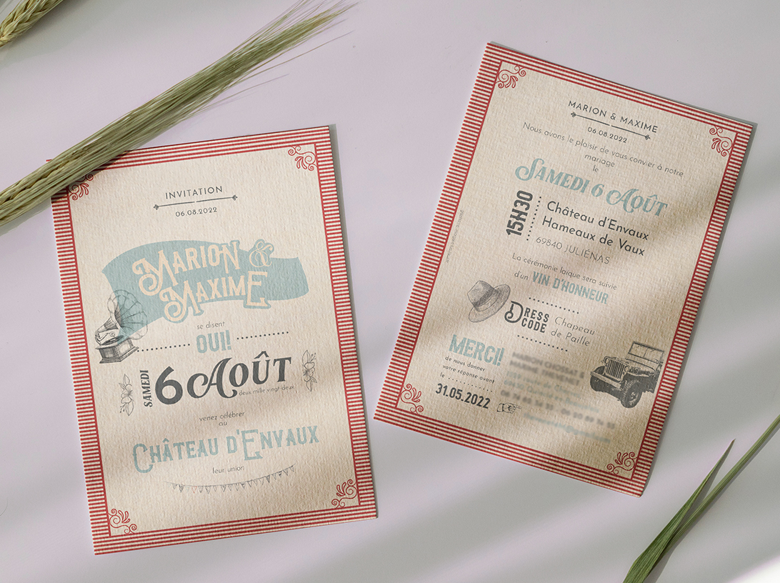 Création de faire-part de mariage