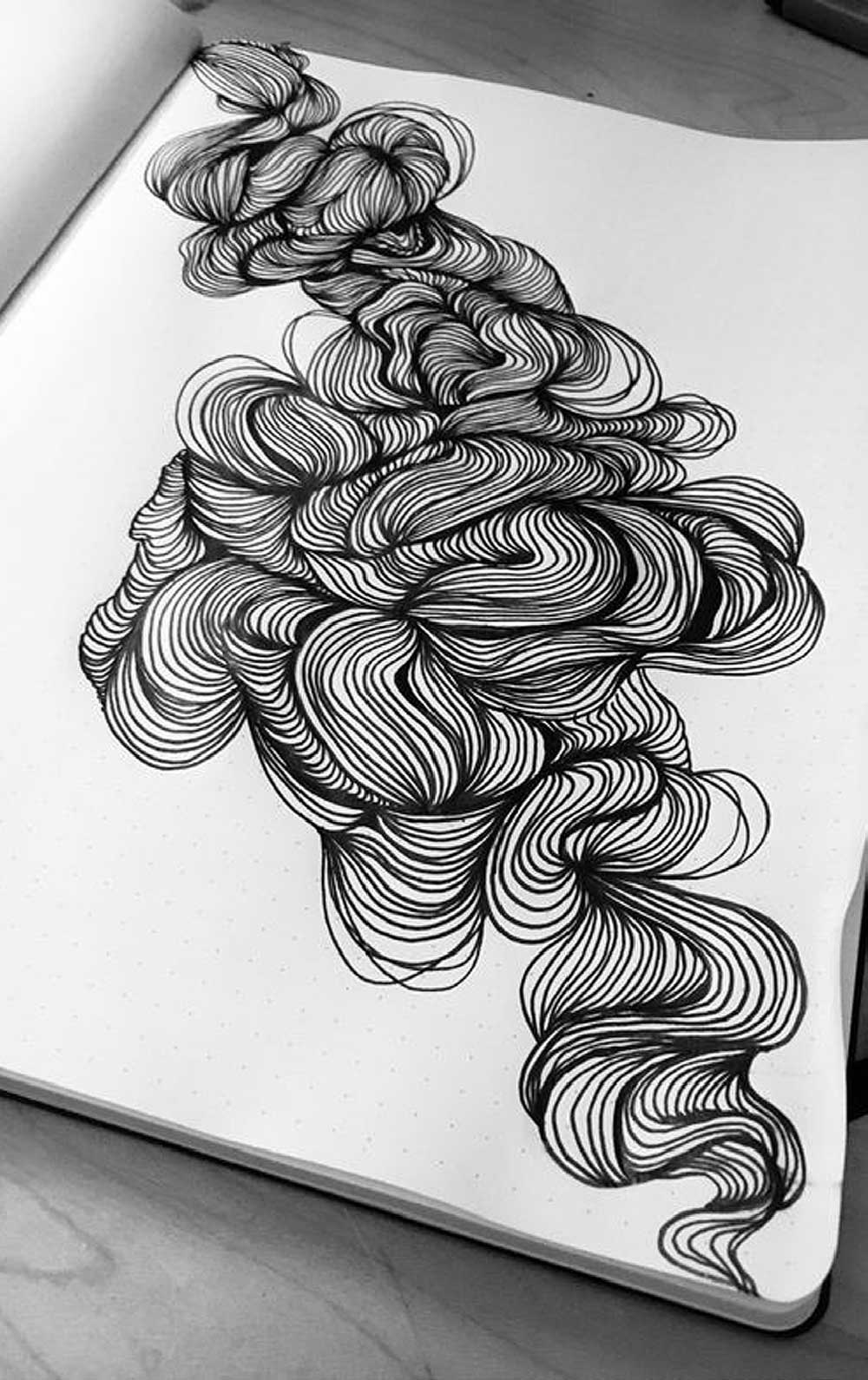 Illustration d’un mandala sur cahier