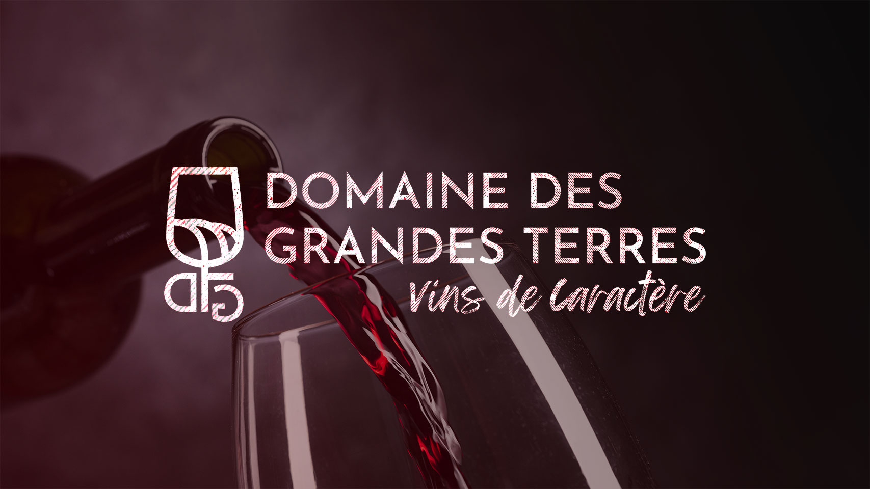 Étiquette de vin et logo – Domaine des Grandes Terres