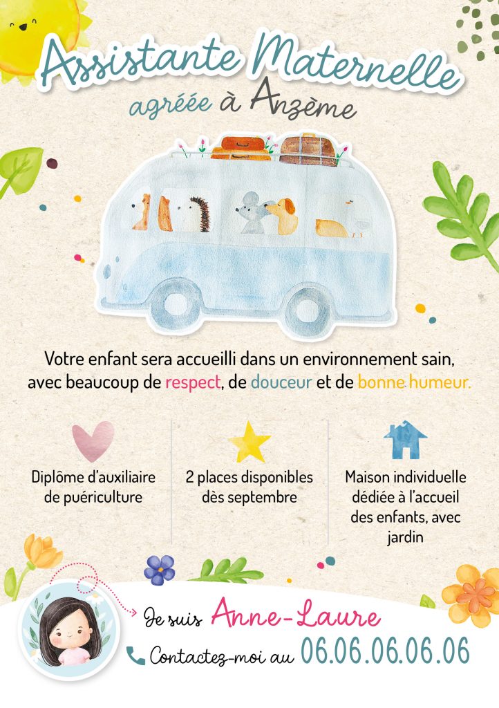 Flyer pour une assistante maternelle